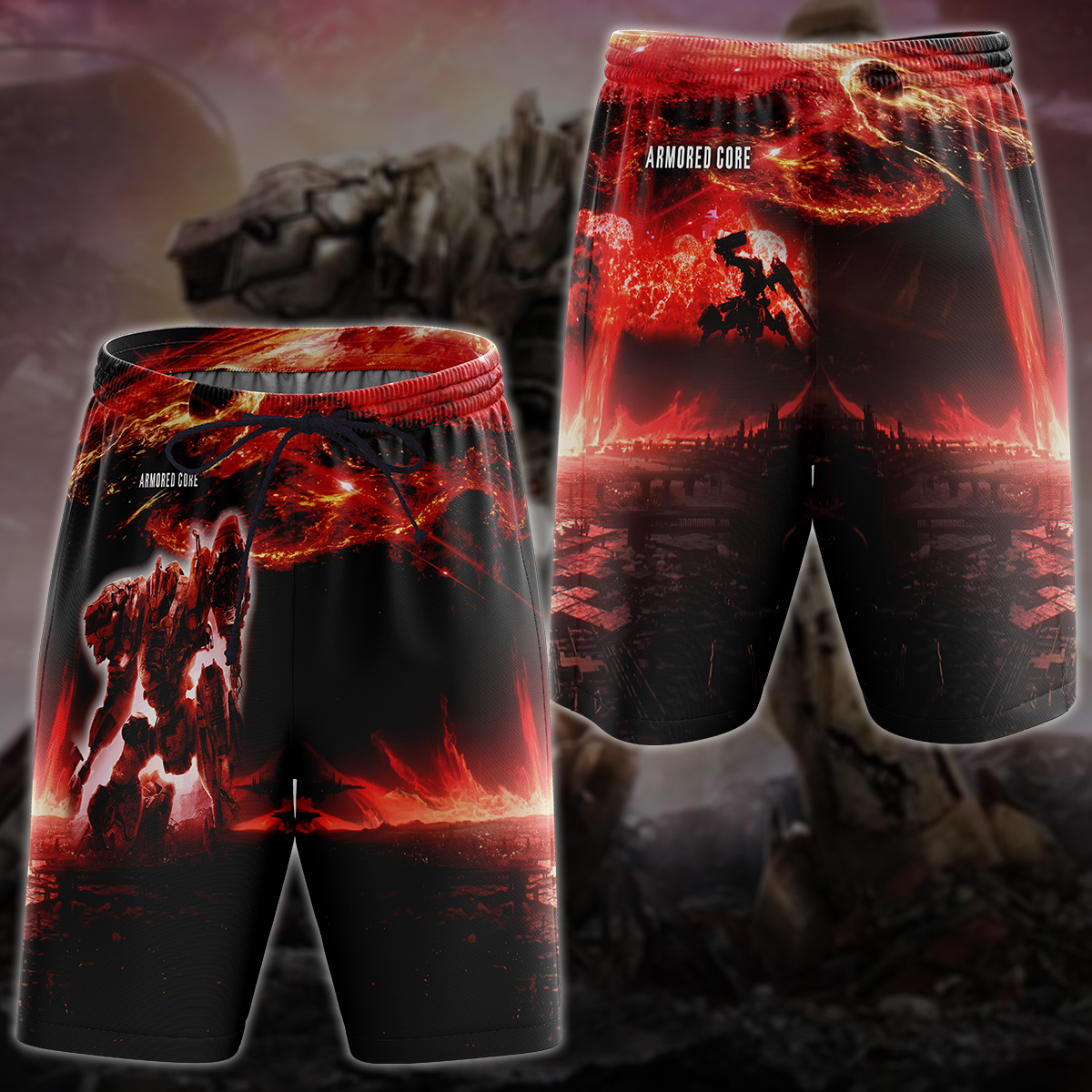 Armored Core Video Game All-Over T-shirt Hoodie Tank Top Hawaiian Shirt Beach Shorts Joggers Beach Shorts
