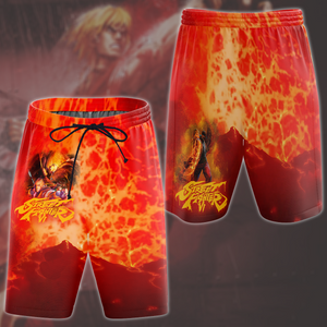 Street Fighter 6 Ken Video Game All Over Printed T-shirt Tank Top Zip Hoodie Pullover Hoodie Hawaiian Shirt Beach Shorts Joggers Beach Shorts S 