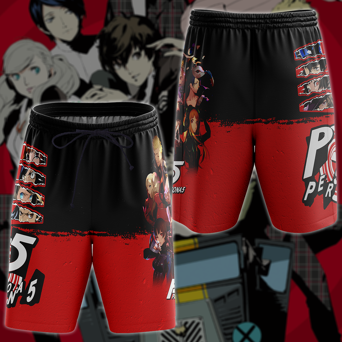 Persona V Video Game 3D All Over Printed T-shirt Tank Top Zip Hoodie Pullover Hoodie Hawaiian Shirt Beach Shorts Jogger Beach Shorts