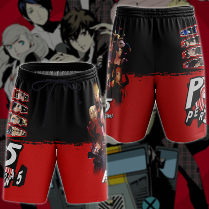 Persona V Video Game 3D All Over Printed T-shirt Tank Top Zip Hoodie Pullover Hoodie Hawaiian Shirt Beach Shorts Jogger Beach Shorts