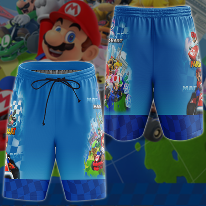Mario Kart Video Game 3D All Over Printed T-shirt Tank Top Zip Hoodie Pullover Hoodie Hawaiian Shirt Beach Shorts Jogger Beach Shorts