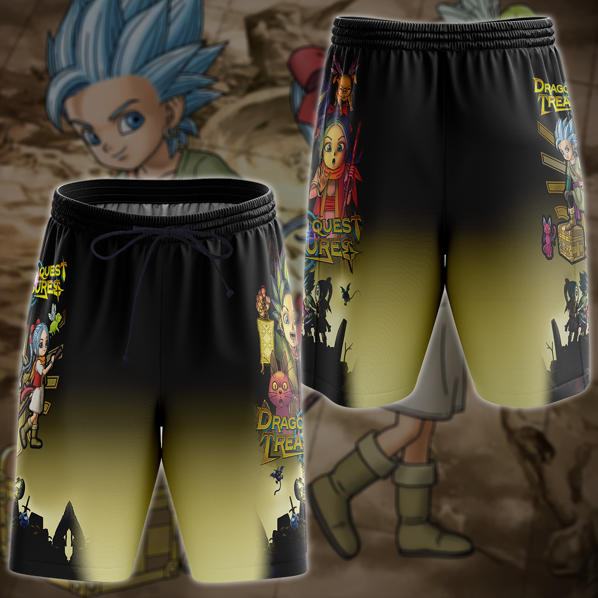 Dragon Quest Treasures Video Game 3D All Over Printed T-shirt Tank Top Zip Hoodie Pullover Hoodie Hawaiian Shirt Beach Shorts Jogger Beach Shorts