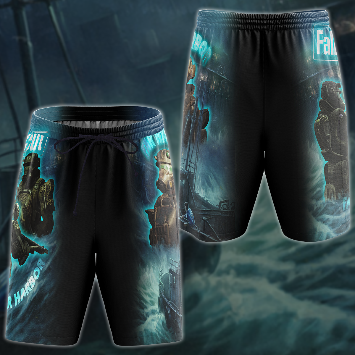 Fallout 4: Far Harbour Video Game 3D All Over Printed T-shirt Tank Top Zip Hoodie Pullover Hoodie Hawaiian Shirt Beach Shorts Jogger Beach Shorts