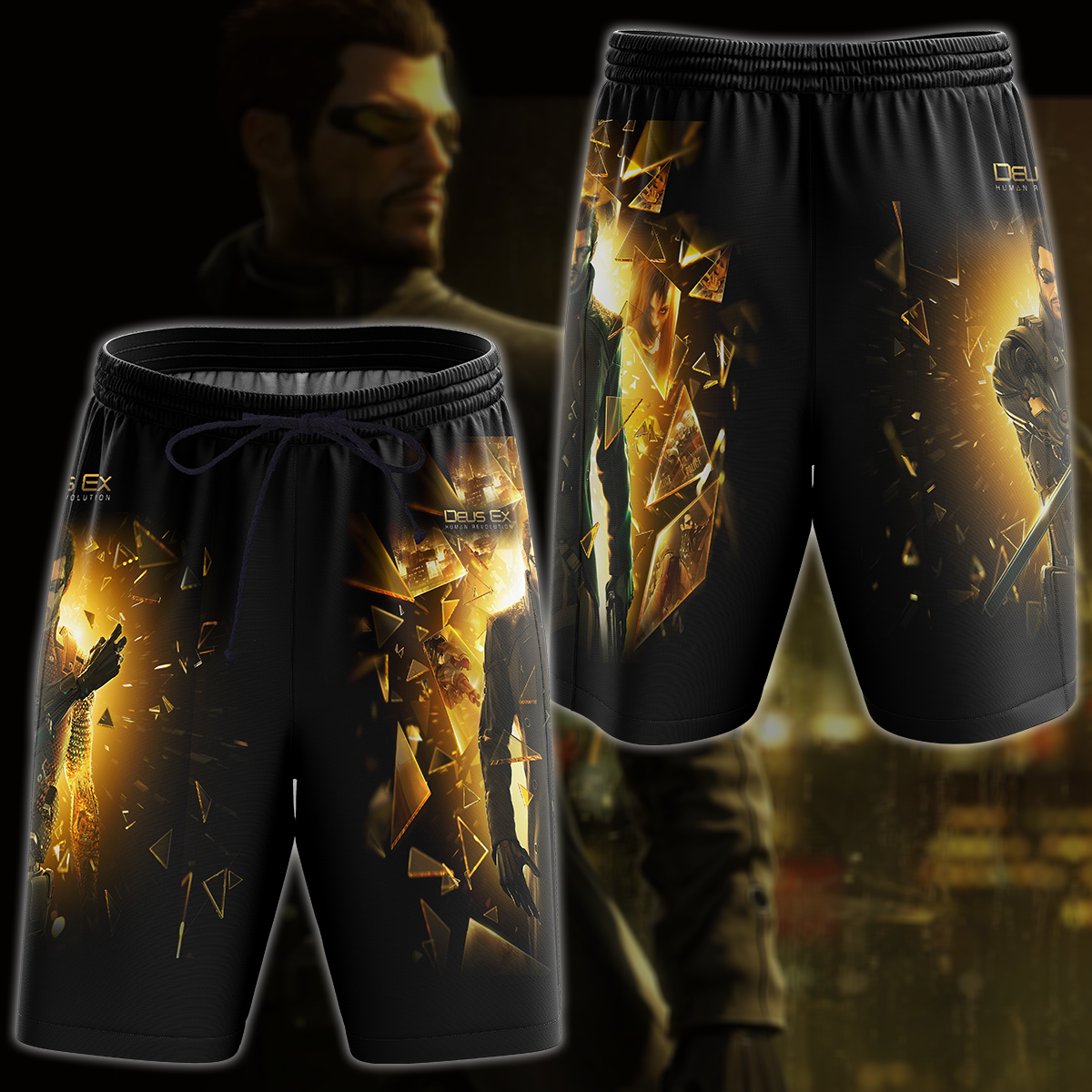Deus Ex: Human Revolution Video Game 3D All Over Printed T-shirt Tank Top Zip Hoodie Pullover Hoodie Hawaiian Shirt Beach Shorts Jogger Beach Shorts