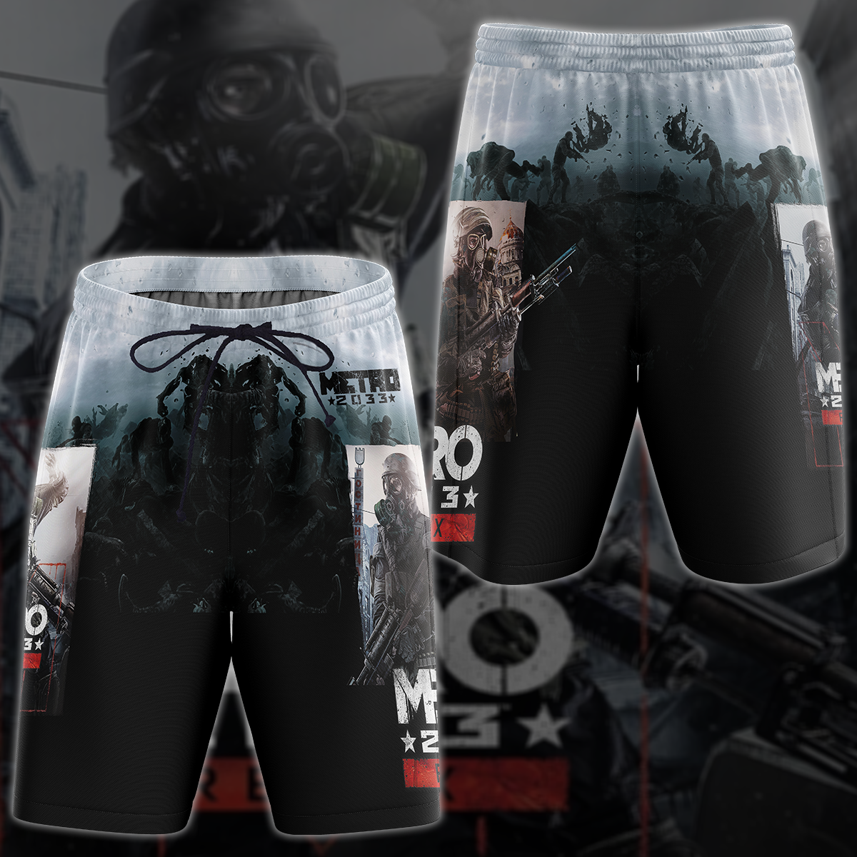 Metro 2033 Redux Video Game 3D All Over Printed T-shirt Tank Top Zip Hoodie Pullover Hoodie Hawaiian Shirt Beach Shorts Jogger Beach Shorts