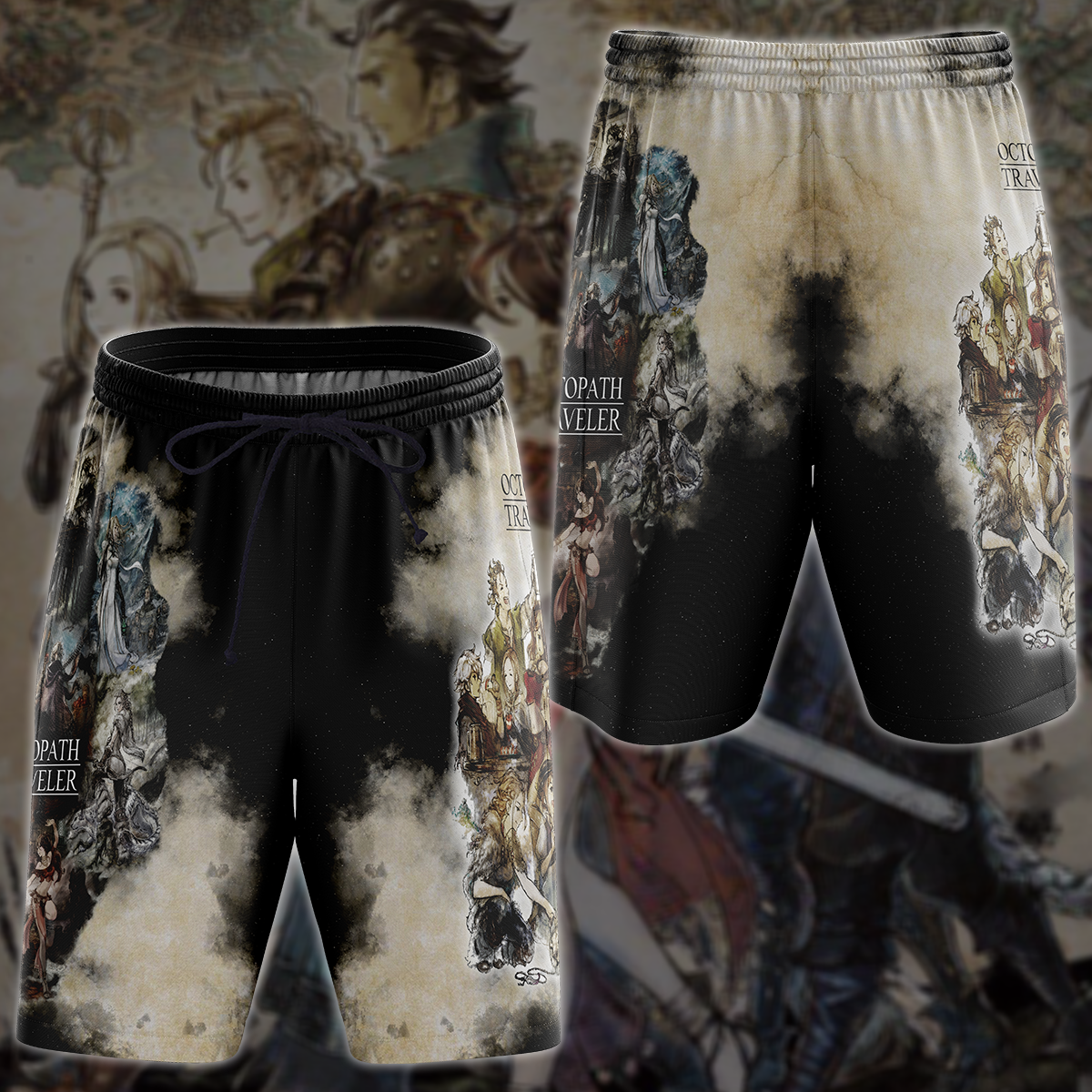 Octopath Traveler Video Game 3D All Over Printed T-shirt Tank Top Zip Hoodie Pullover Hoodie Hawaiian Shirt Beach Shorts Jogger Beach Shorts