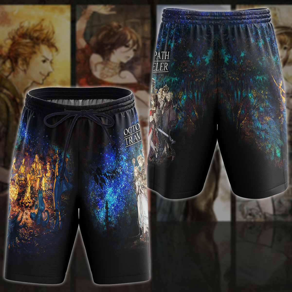 Octopath Traveler II Video Game 3D All Over Printed T-shirt Tank Top Zip Hoodie Pullover Hoodie Hawaiian Shirt Beach Shorts Jogger Beach Shorts