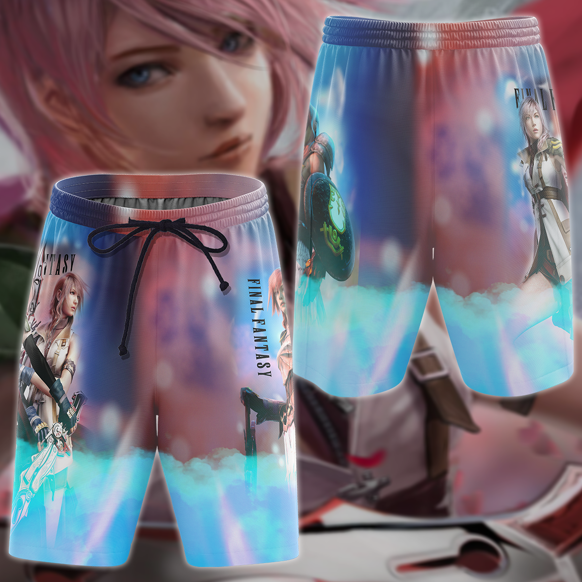Final Fantasy XIII Video Game 3D All Over Print T-shirt Tank Top Zip Hoodie Pullover Hoodie Hawaiian Shirt Beach Shorts Jogger Beach Shorts