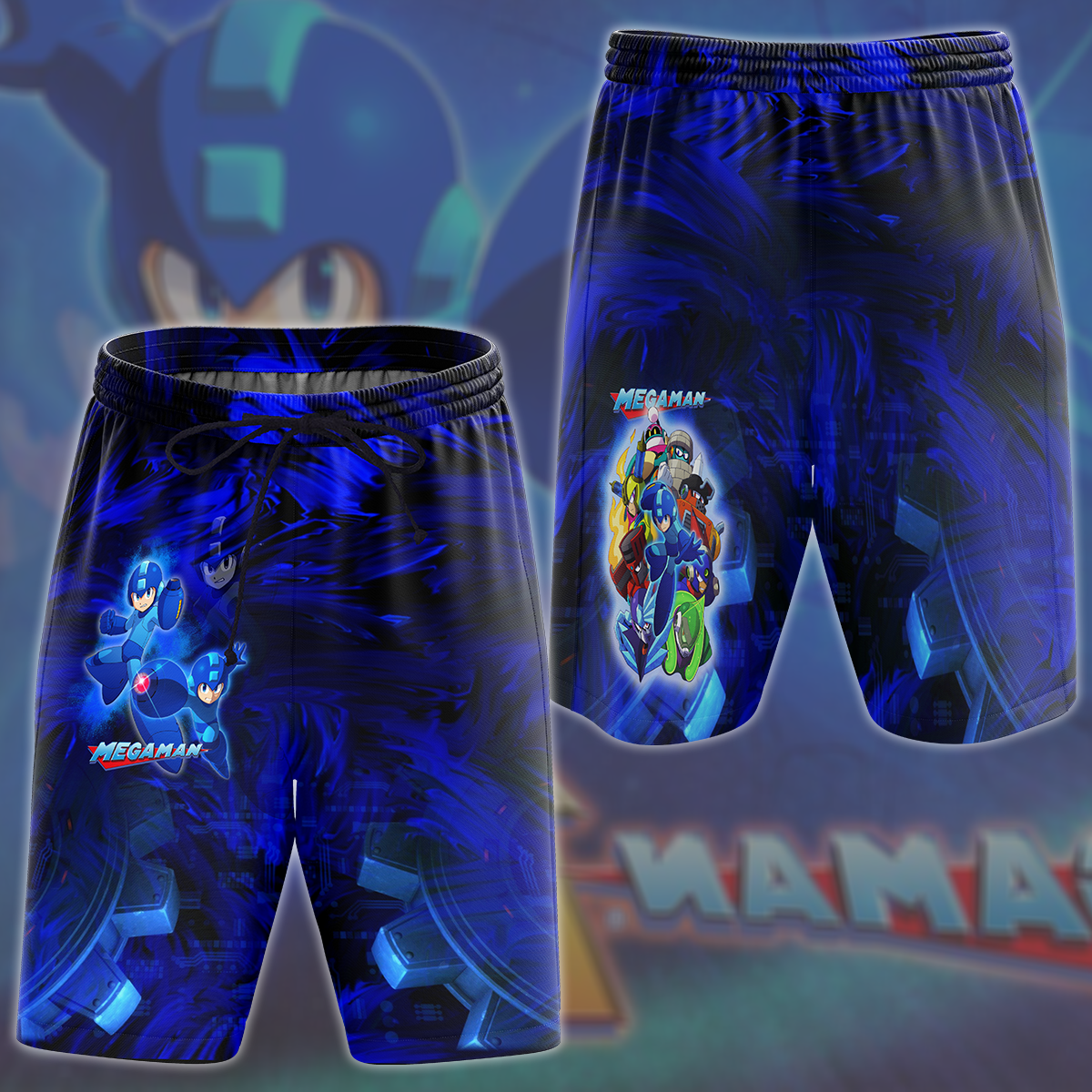 Mega Man Video Game All Over Printed T-shirt Tank Top Zip Hoodie Pullover Hoodie Hawaiian Shirt Beach Shorts Joggers Beach Shorts