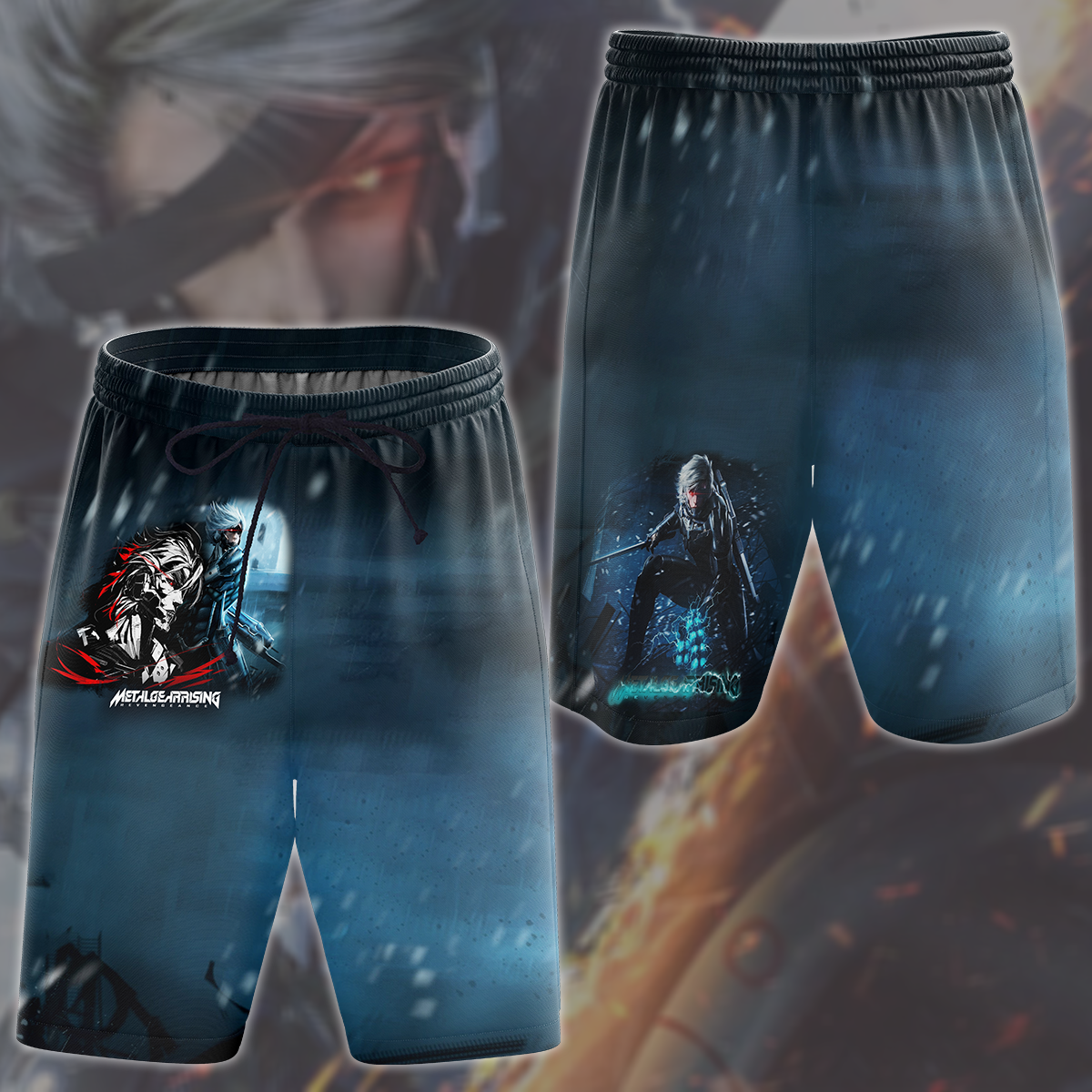 Metal Gear Rising: Revengeance Video Game All Over Printed T-shirt Tank Top Zip Hoodie Pullover Hoodie Hawaiian Shirt Beach Shorts Joggers Beach Shorts