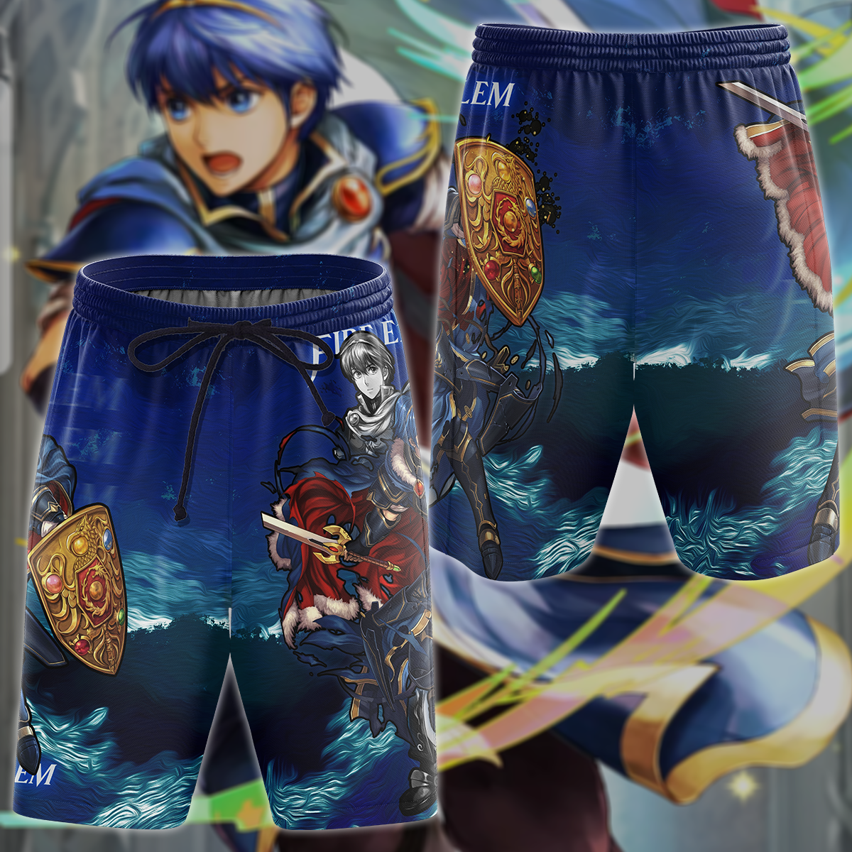Fire Emblem Marth Video Game 3D All Over Print T-shirt Tank Top Zip Hoodie Pullover Hoodie Hawaiian Shirt Beach Shorts Jogger Beach Shorts
