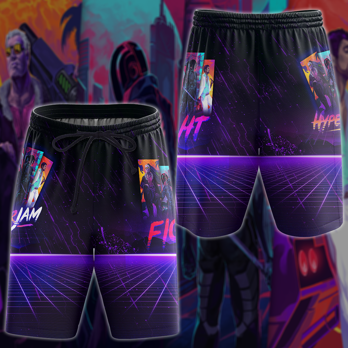 Hyper Jam Video Game 3D All Over Print T-shirt Tank Top Zip Hoodie Pullover Hoodie Hawaiian Shirt Beach Shorts Jogger Beach Shorts