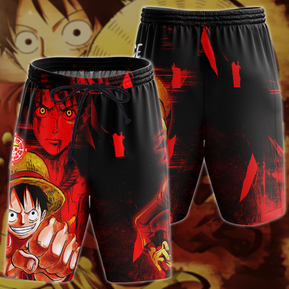 One Piece Monkey D. Luffy 3D All Over Print T-shirt Tank Top Zip Hoodie Pullover Hoodie Hawaiian Shirt Beach Shorts Jogger Beach Shorts