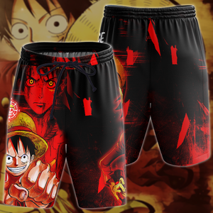 One Piece Monkey D. Luffy 3D All Over Print T-shirt Tank Top Zip Hoodie Pullover Hoodie Hawaiian Shirt Beach Shorts Jogger Beach Shorts S 