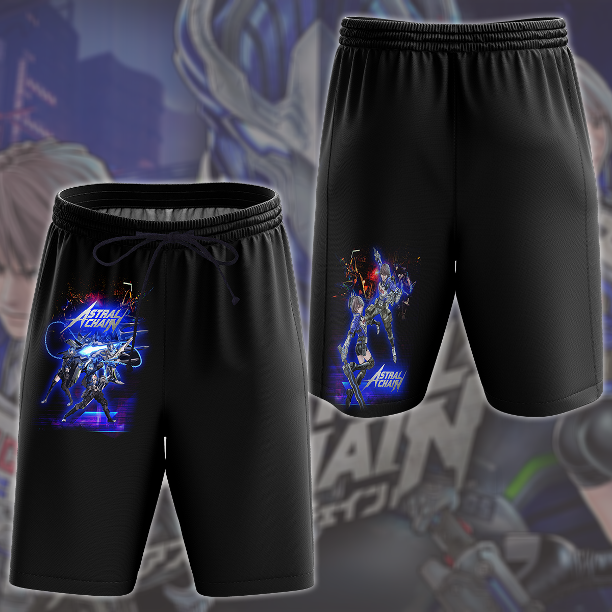 Astral Chain Video Game All Over Printed T-shirt Tank Top Zip Hoodie Pullover Hoodie Hawaiian Shirt Beach Shorts Joggers Beach Shorts