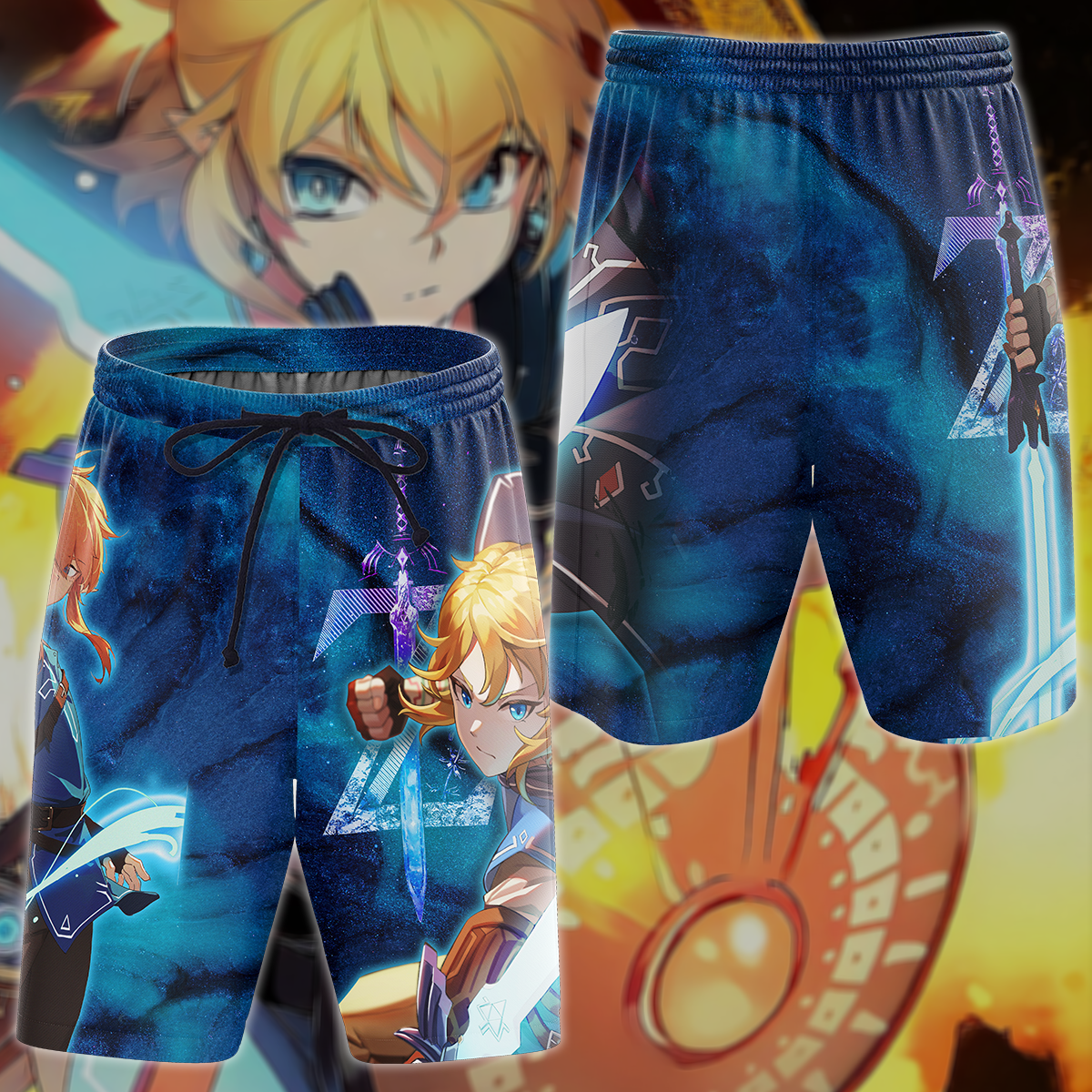 Link Legend of Zelda Video Game 3D All Over Print T-shirt Tank Top Zip Hoodie Pullover Hoodie Hawaiian Shirt Beach Shorts Jogger Beach Shorts
