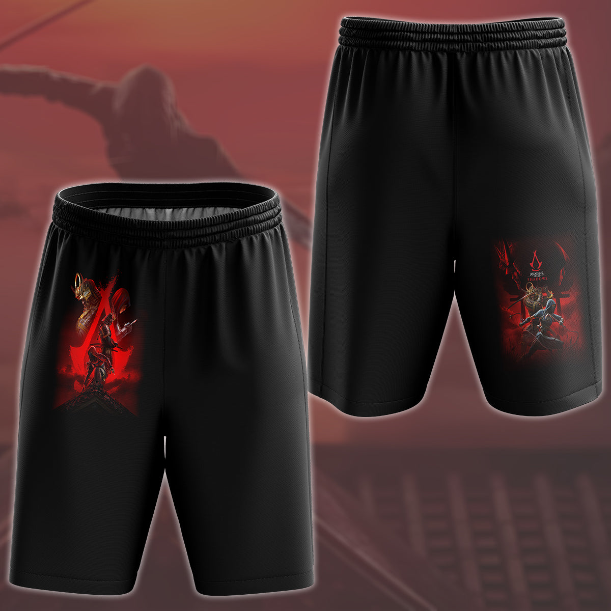 Assassin's Creed Shadows Video Game All Over Printed T-shirt Tank Top Zip Hoodie Pullover Hoodie Hawaiian Shirt Beach Shorts Joggers Beach Shorts