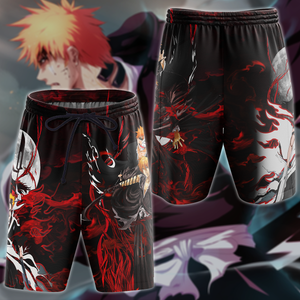 Bleach Ichigo Kurasaki Anime Manga 3D All Over Print T-shirt Tank Top Zip Hoodie Pullover Hoodie Hawaiian Shirt Beach Shorts Jogger Beach Shorts S 