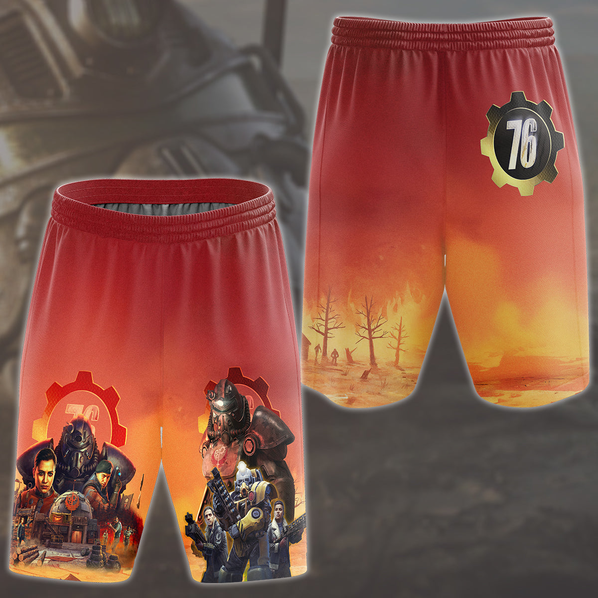 Fallout 76 Video Game All Over Printed T-shirt Tank Top Zip Hoodie Pullover Hoodie Hawaiian Shirt Beach Shorts Joggers