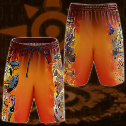 Digimon Video Game 3D All Over Print T-shirt Tank Top Zip Hoodie Pullover Hoodie Hawaiian Shirt Beach Shorts Jogger Beach Shorts