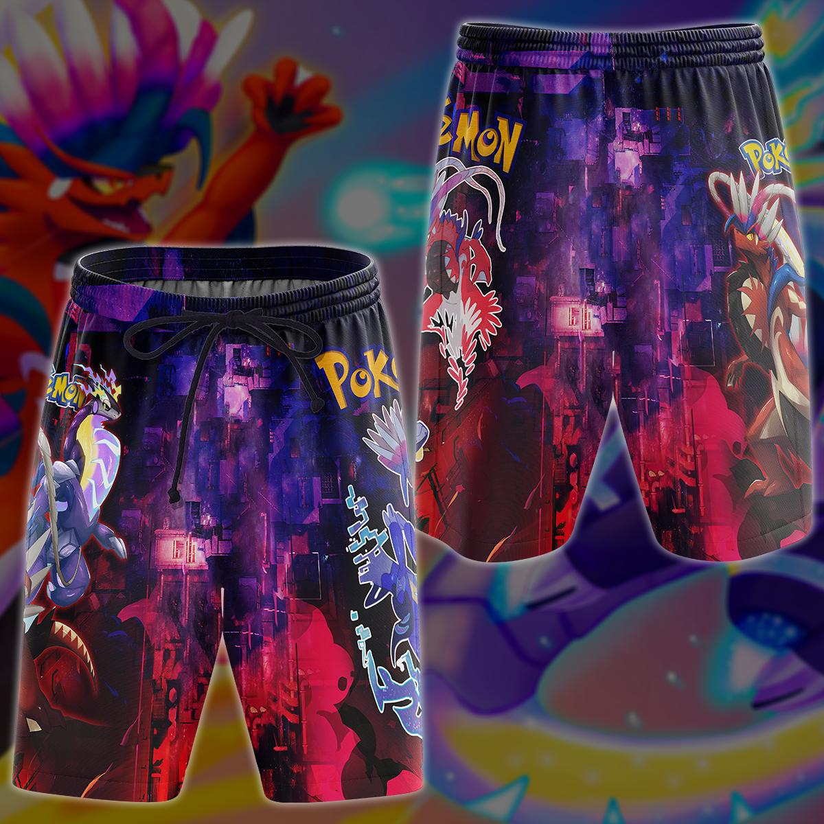 Pokemon Scarlet Violet Video Game 3D All Over Print T-shirt Tank Top Zip Hoodie Pullover Hoodie Hawaiian Shirt Beach Shorts Jogger Beach Shorts