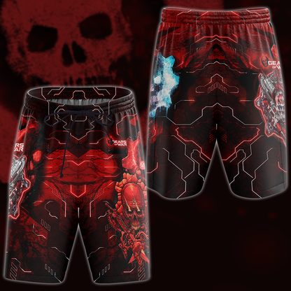 Gears of War Video Game 3D All Over Printed T-shirt Tank Top Zip Hoodie Pullover Hoodie Hawaiian Shirt Beach Shorts Jogger Beach Shorts