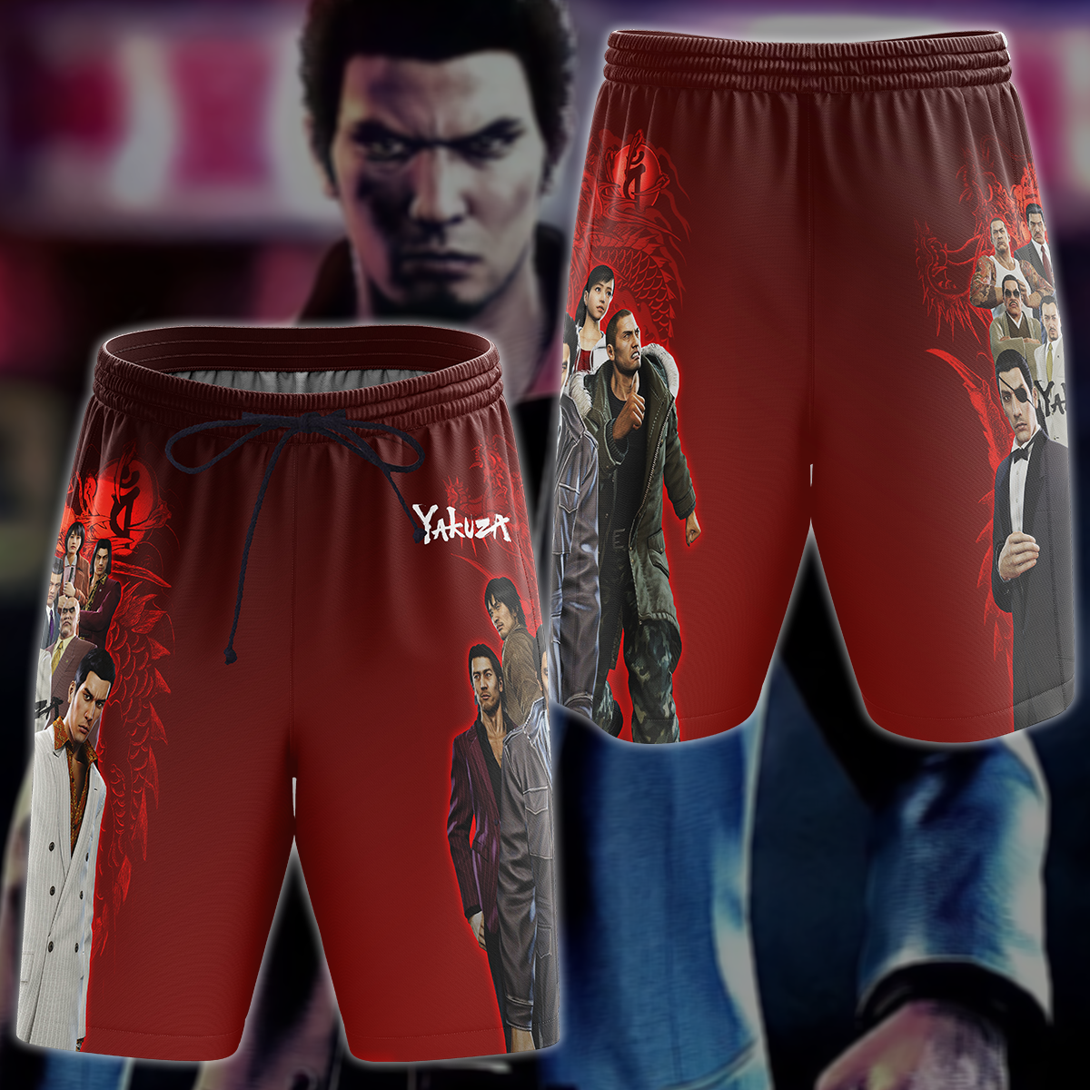 Yakuza Video Game 3D All Over Printed T-shirt Tank Top Zip Hoodie Pullover Hoodie Hawaiian Shirt Beach Shorts Jogger Beach Shorts