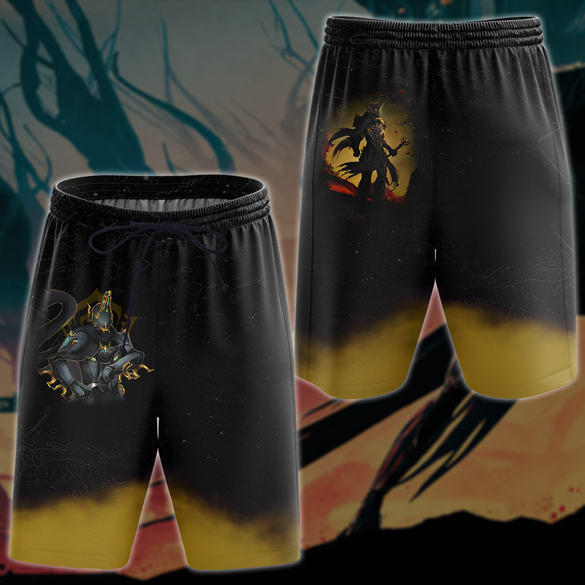 Warframe Video Game All Over Printed T-shirt Tank Top Zip Hoodie Pullover Hoodie Hawaiian Shirt Beach Shorts Joggers Beach Shorts