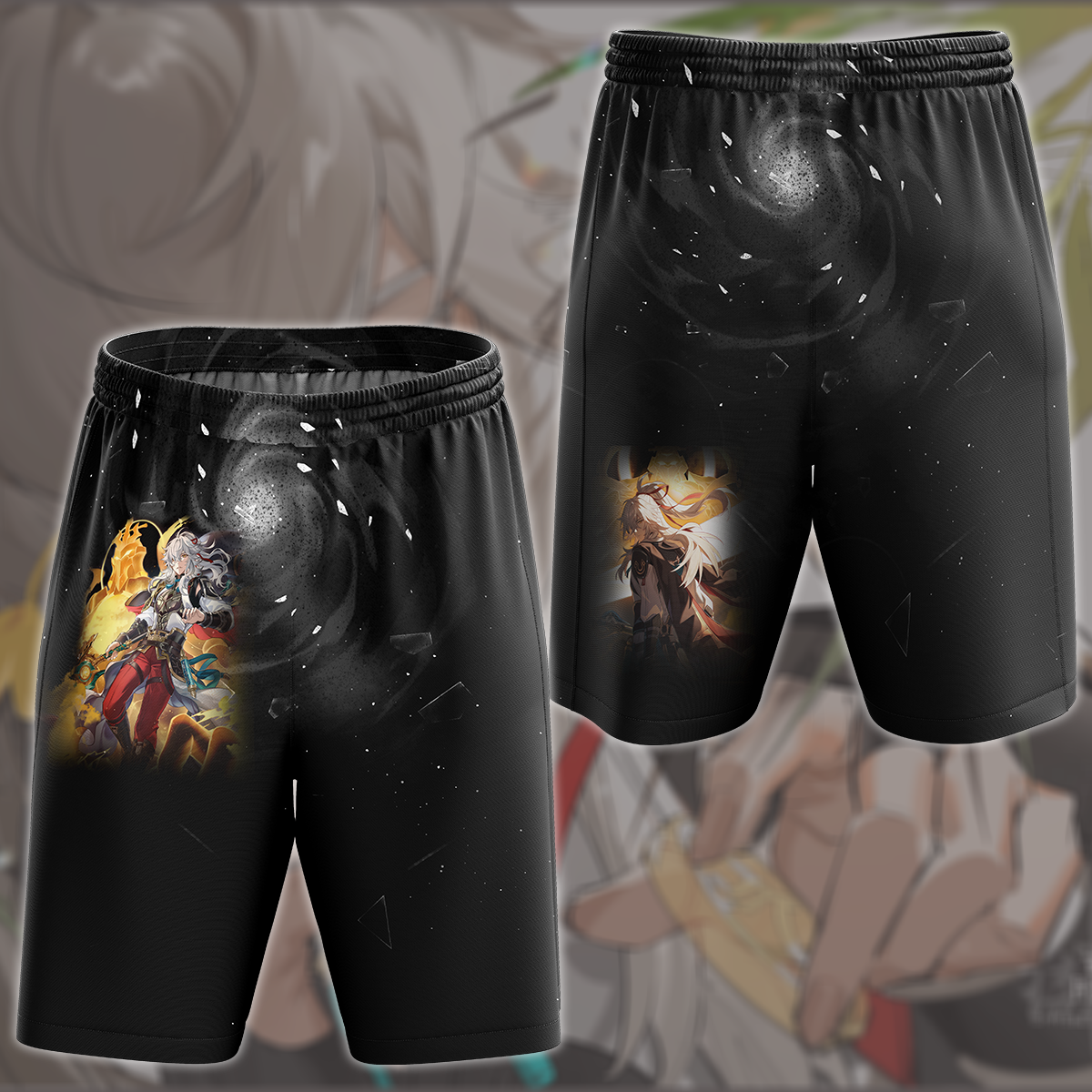 Honkai: Star Rail Jing Yuan Video Game All Over Printed T-shirt Tank Top Zip Hoodie Pullover Hoodie Hawaiian Shirt Beach Shorts Joggers Beach Shorts S 