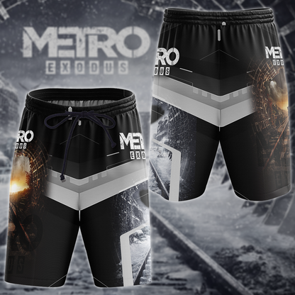 Metro Exodus Video Game 3D All Over Print T-shirt Tank Top Zip Hoodie Pullover Hoodie Hawaiian Shirt Beach Shorts Jogger Beach Shorts