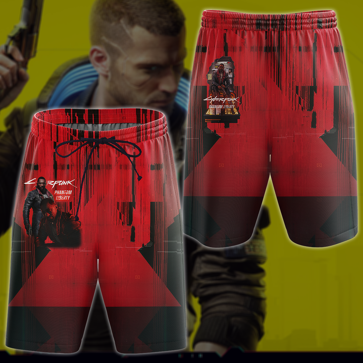 Cyberpunk 2077: Phantom Liberty Video Game All Over Printed T-shirt Tank Top Zip Hoodie Pullover Hoodie Hawaiian Shirt Beach Shorts Joggers Beach Shorts