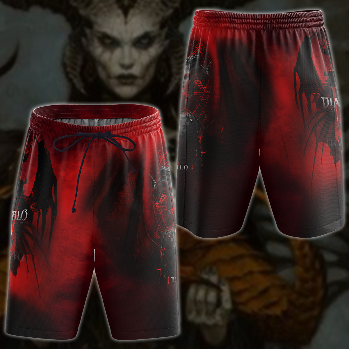 Diablo IV Lilith Video Game 3D All Over Printed T-shirt Tank Top Zip Hoodie Pullover Hoodie Hawaiian Shirt Beach Shorts Jogger Beach Shorts