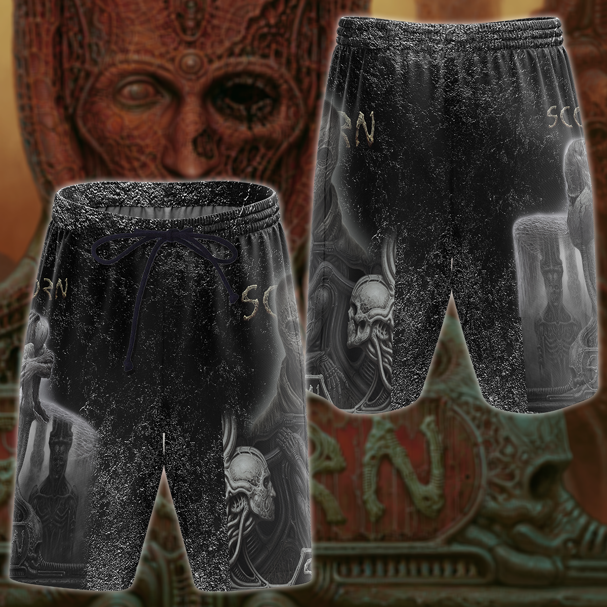 Scorn Video Game 3D All Over Print T-shirt Tank Top Zip Hoodie Pullover Hoodie Hawaiian Shirt Beach Shorts Jogger Beach Shorts