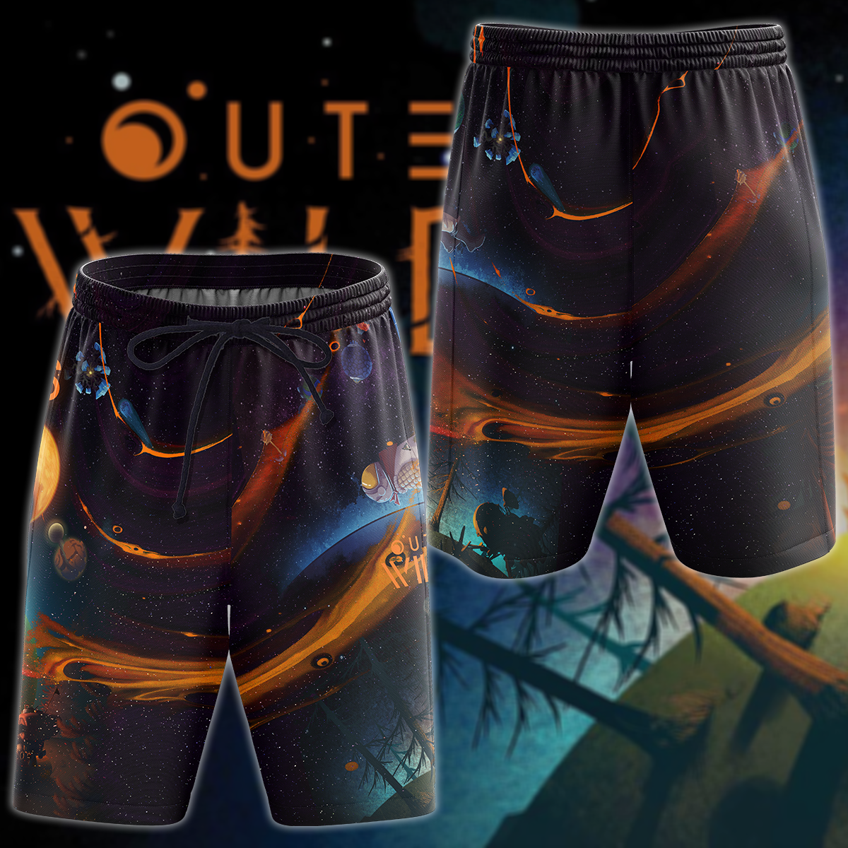 Outer Wilds Video Game 3D All Over Print T-shirt Tank Top Zip Hoodie Pullover Hoodie Hawaiian Shirt Beach Shorts Jogger Beach Shorts