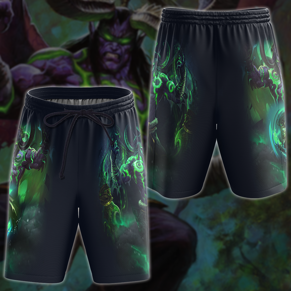 World Of Warcraft Illidan Stormrage Video Game 3D All Over Print T-shirt Tank Top Zip Hoodie Pullover Hoodie Hawaiian Shirt Beach Shorts Jogger Beach Shorts