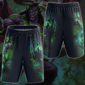 World Of Warcraft Illidan Stormrage Video Game 3D All Over Print T-shirt Tank Top Zip Hoodie Pullover Hoodie Hawaiian Shirt Beach Shorts Jogger Beach Shorts S 