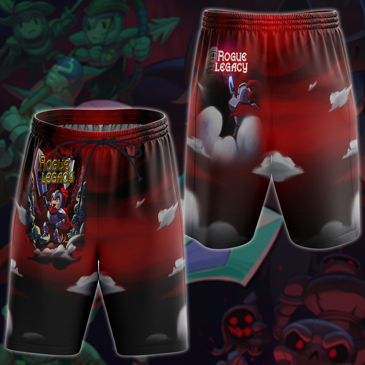 Rogue Legacy 2 Video Game All-Over T-shirt Hoodie Tank Top Hawaiian Shirt Beach Shorts Joggers Beach Shorts