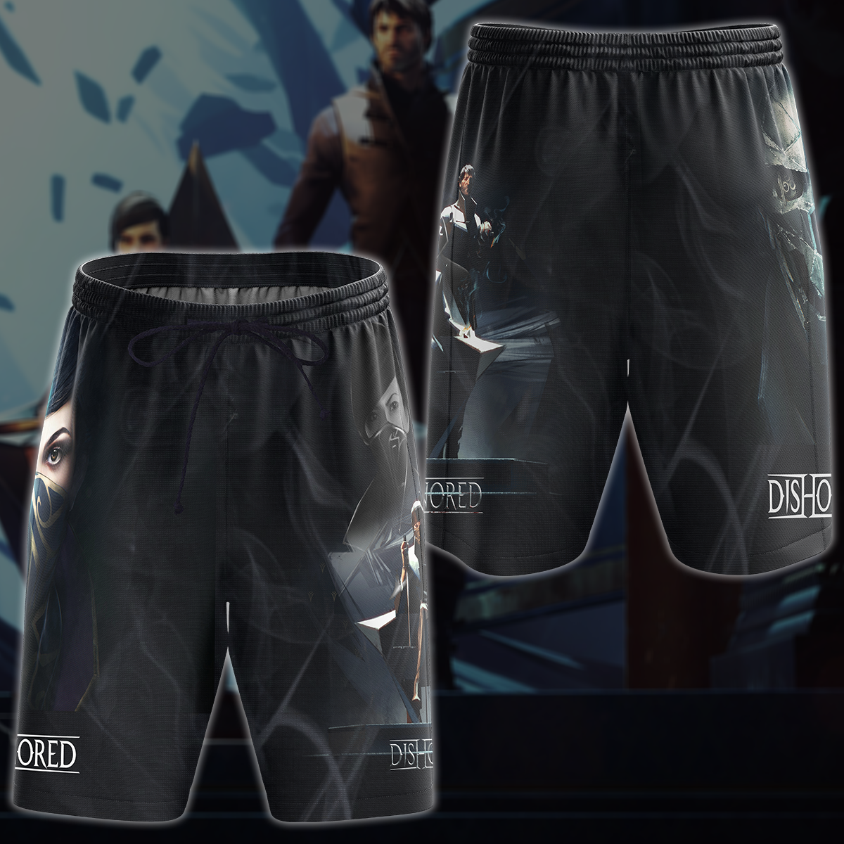 Dishonored 2 Video Game 3D All Over Printed T-shirt Tank Top Zip Hoodie Pullover Hoodie Hawaiian Shirt Beach Shorts Jogger Beach Shorts