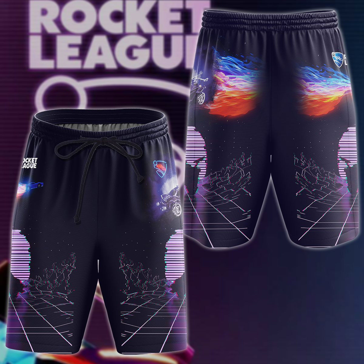 Rocket League Video Game 3D All Over Print T-shirt Tank Top Zip Hoodie Pullover Hoodie Hawaiian Shirt Beach Shorts Jogger Beach Shorts
