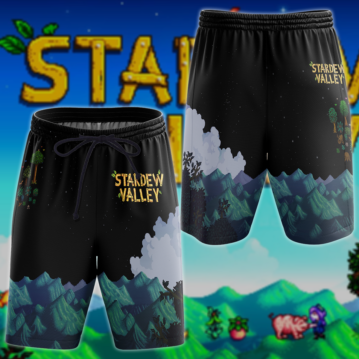 Stardew Valley Video Game 3D All Over Print T-shirt Tank Top Zip Hoodie Pullover Hoodie Hawaiian Shirt Beach Shorts Jogger Beach Shorts