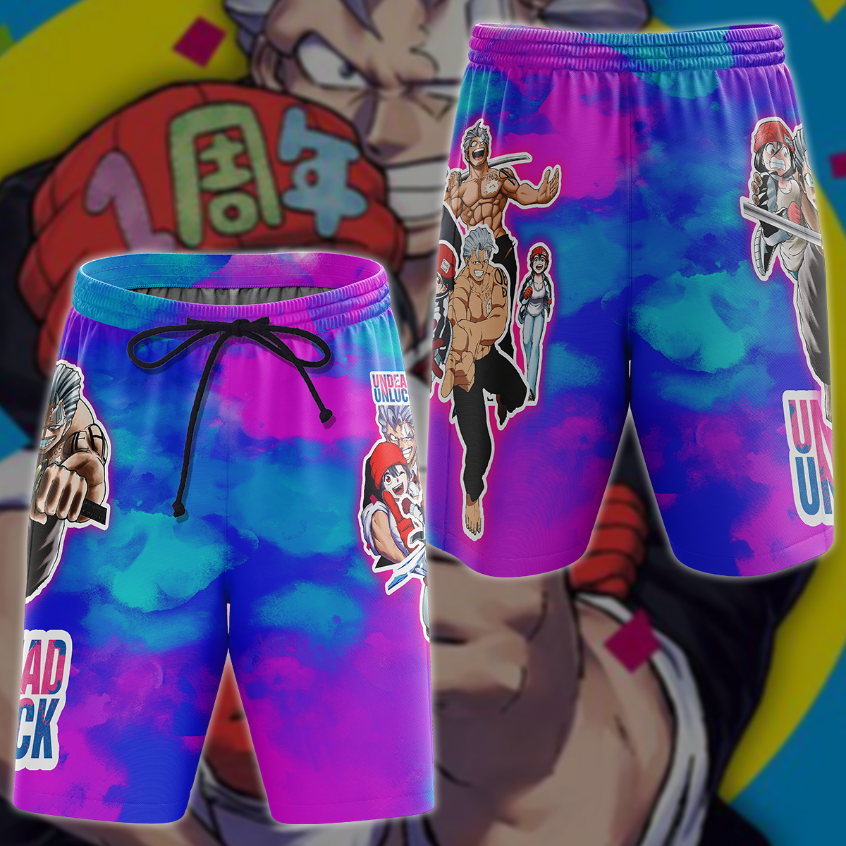 Undead Unluck Anime Manga 3D All Over Printed T-shirt Tank Top Zip Hoodie Pullover Hoodie Hawaiian Shirt Beach Shorts Jogger Beach Shorts