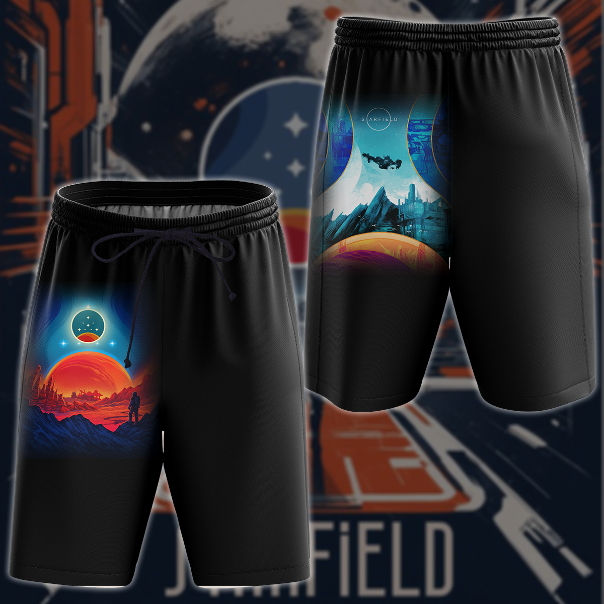 Starfield Video Game 3D All Over Printed T-shirt Tank Top Zip Hoodie Pullover Hoodie Hawaiian Shirt Beach Shorts Joggers Beach Shorts