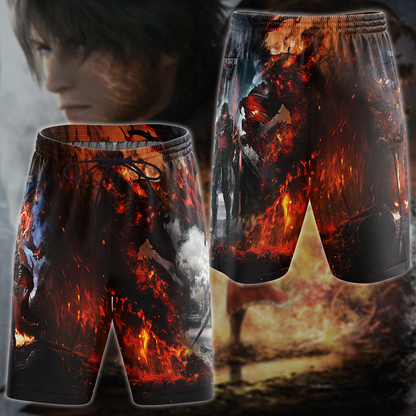 Final Fantasy XVI Video Game 3D All Over Printed T-shirt Tank Top Zip Hoodie Pullover Hoodie Hawaiian Shirt Beach Shorts Jogger Beach Shorts