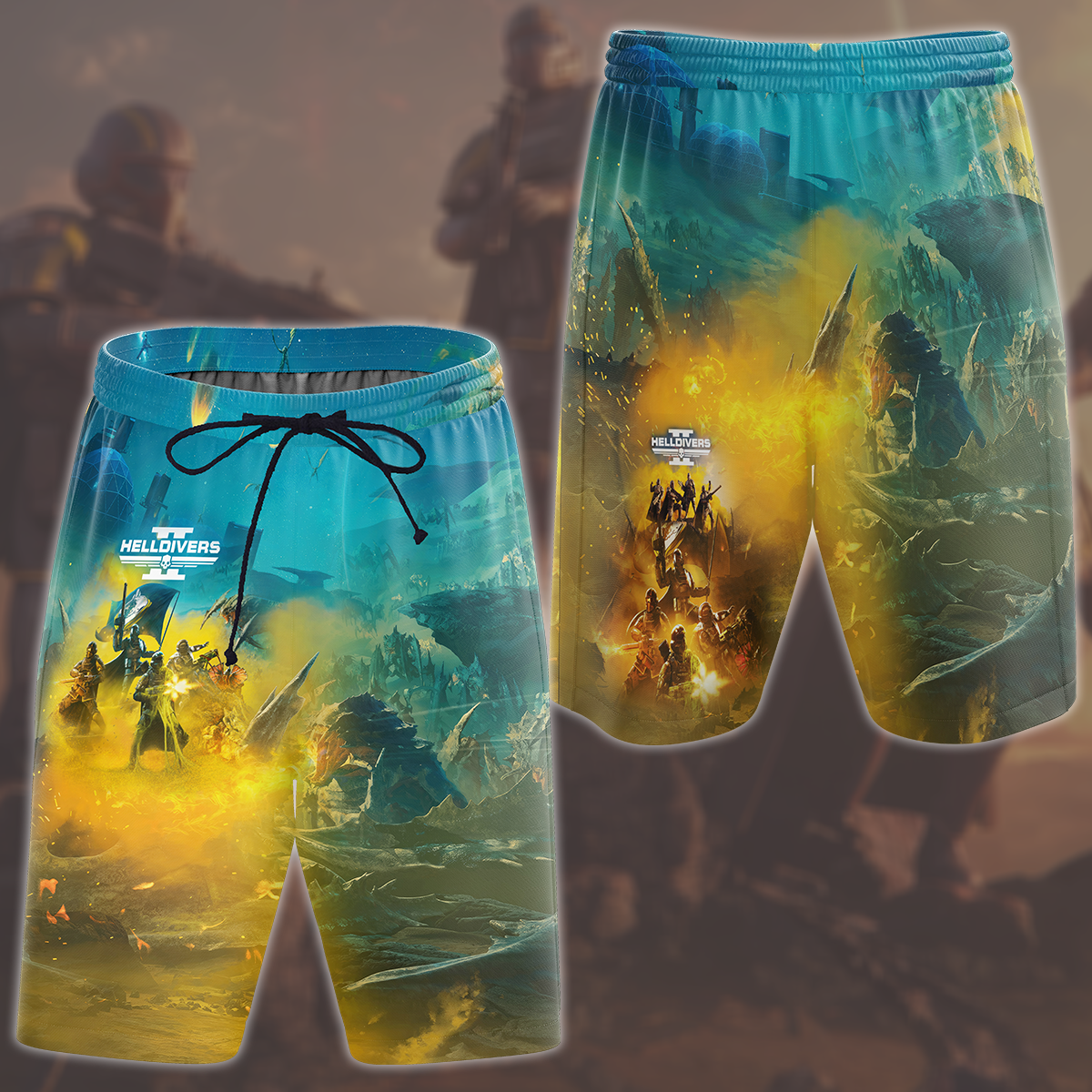 Helldivers 2 Video Game All Over Printed T-shirt Tank Top Zip Hoodie Pullover Hoodie Hawaiian Shirt Beach Shorts Joggers Beach Shorts