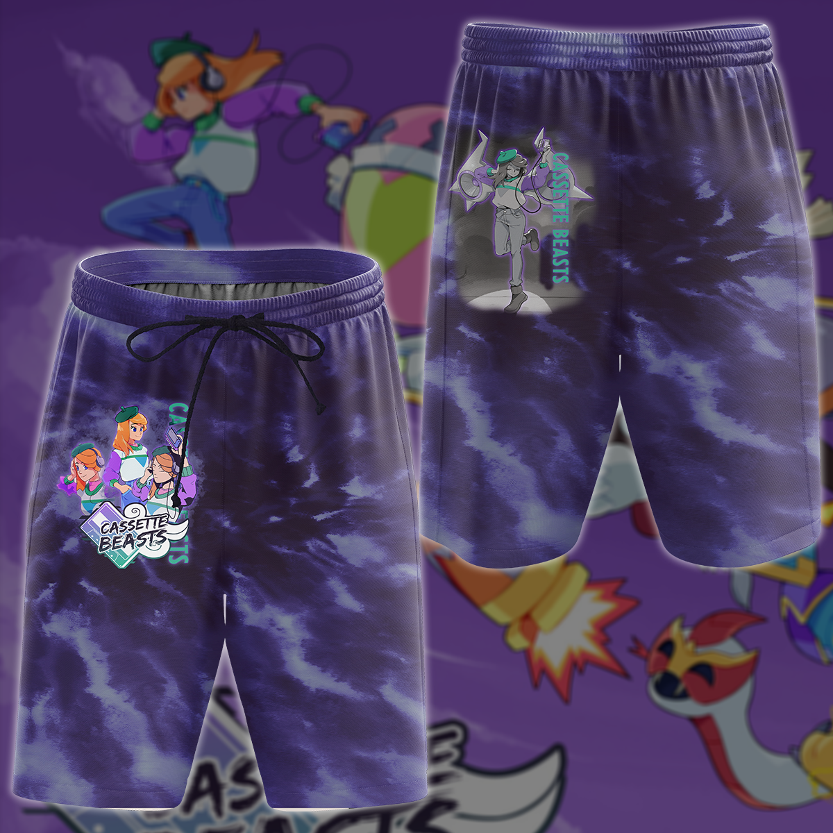 Cassette Beasts Video Game All-Over T-shirt Hoodie Tank Top Hawaiian Shirt Beach Shorts Joggers Beach Shorts