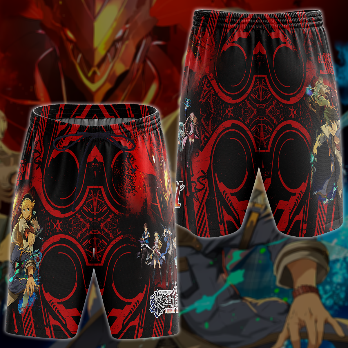 The Legend of Heroes: Kuro no Kiseki II – Crimson Sin Video Game 3D All Over Printed T-shirt Tank Top Zip Hoodie Pullover Hoodie Hawaiian Shirt Beach Shorts Jogger Beach Shorts