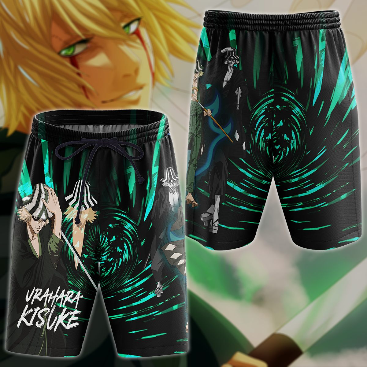 Bleach Kisuke Urahara Anime Manga 3D All Over Print T-shirt Tank Top Zip Hoodie Pullover Hoodie Hawaiian Shirt Beach Shorts Jogger Beach Shorts