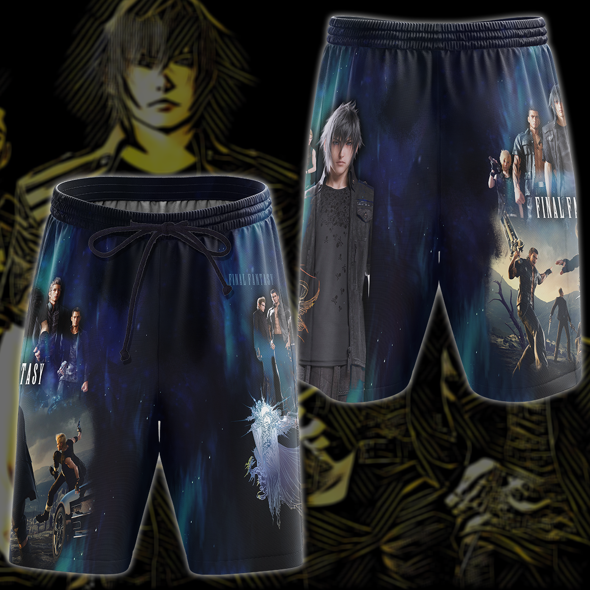 Final Fantasy XV Video Game 3D All Over Print T-shirt Tank Top Zip Hoodie Pullover Hoodie Hawaiian Shirt Beach Shorts Jogger Beach Shorts