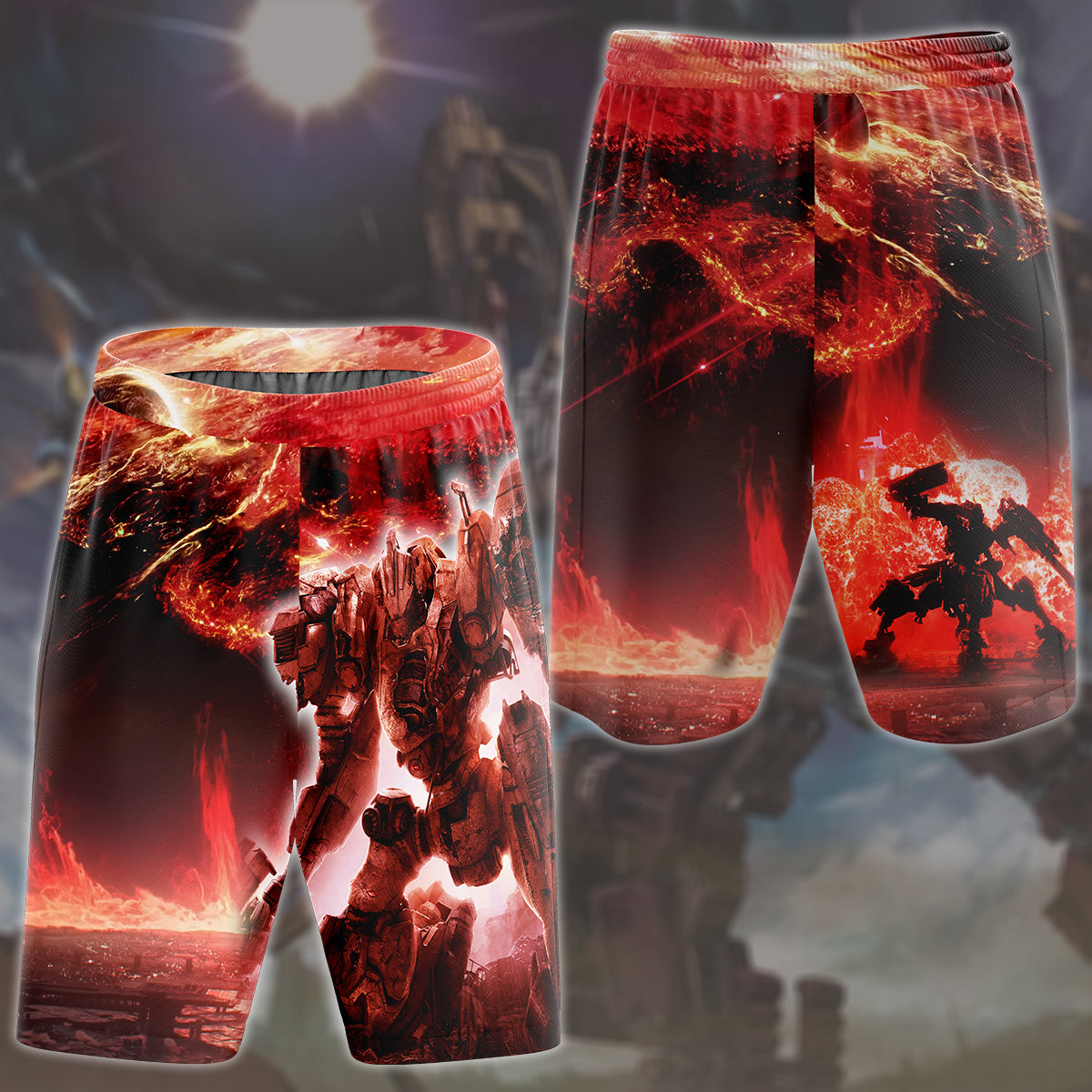 Armored Core Video Game All-Over T-shirt Hoodie Tank Top Hawaiian Shirt Beach Shorts Joggers Beach Shorts