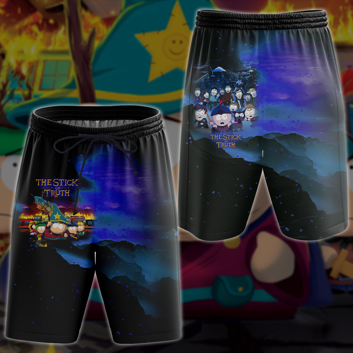 The Stick of Truth Video Game All-Over T-shirt Hoodie Tank Top Hawaiian Shirt Beach Shorts Joggers Beach Shorts